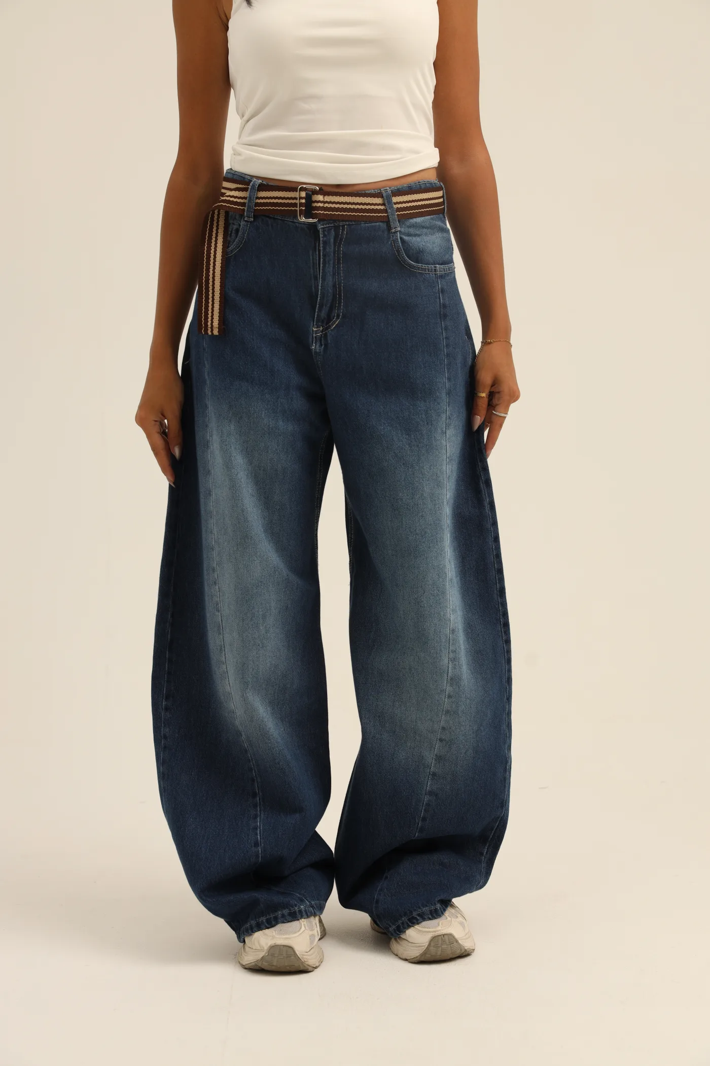 Jeans with a Front Seam Detail